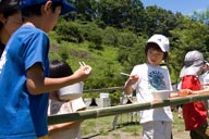 ハローウッズキャンプ（流しそうめん）