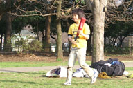 砧公園で野球