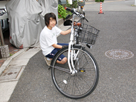 自転車の手入れ