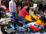 A young racer on Honda RC211V